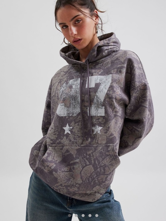 Urban Outfitters Tops - Camo Grey '97' Graphic Hoodie